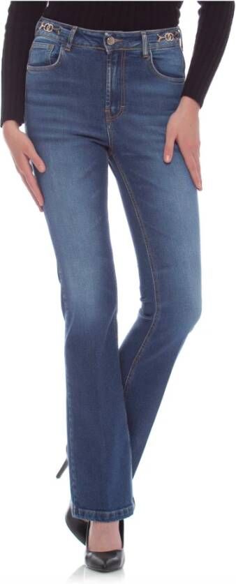 Kocca Rechte jeans met metalen gesp Blauw Dames