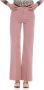Kocca Rechte broek van stretchkatoen met decoratieve knopen aan de zijkanten Roze Dames - Thumbnail 2