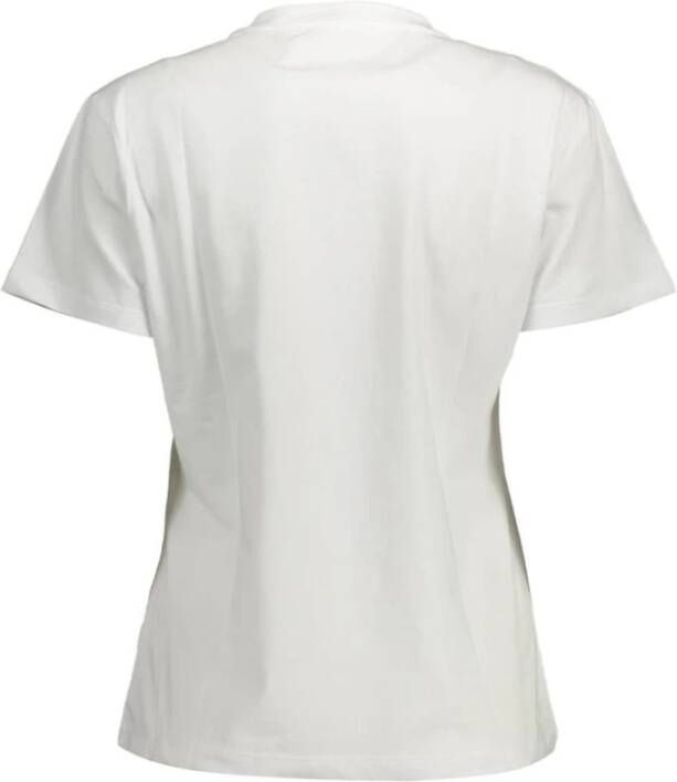 Kocca Wit T-shirt met Korte Mouwen Print en Logo Wit Dames