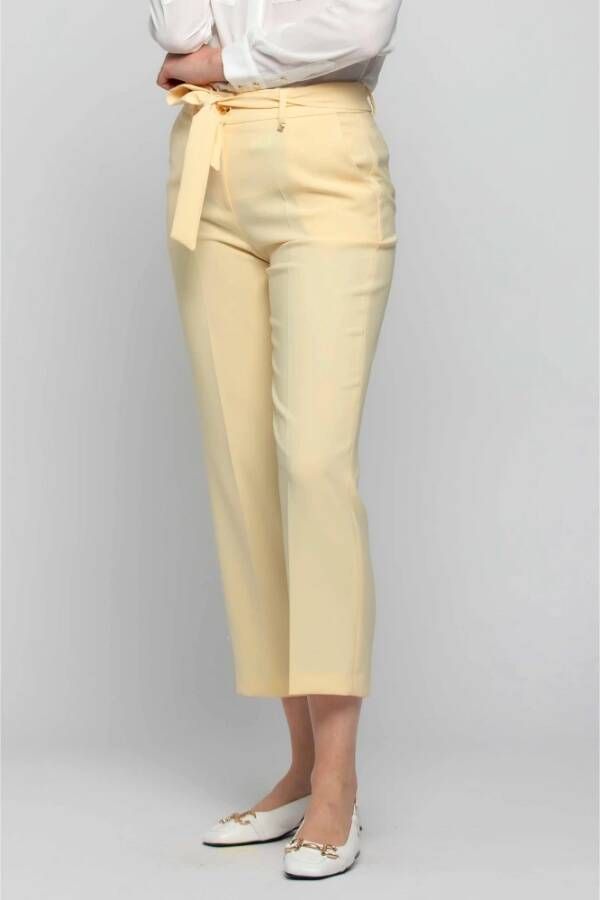 Kocca Trendy broek met hoge taille Yellow Dames