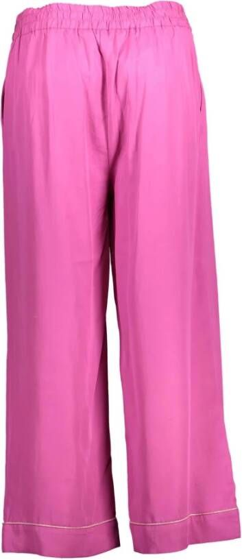 Kocca Wijde broek met elastische tailleband Roze Dames