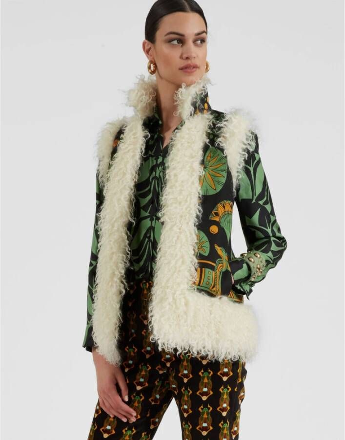 La DoubleJ Mouwloze Folk Jacket met Nile Motief Meerkleurig Dames