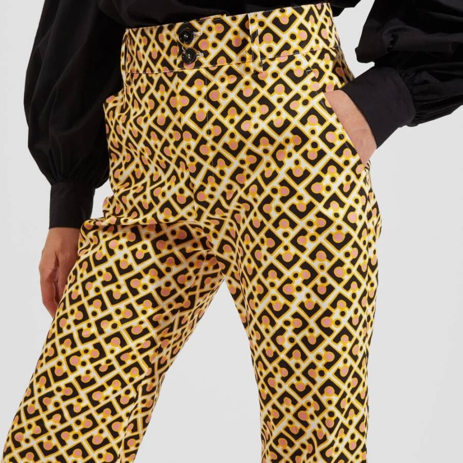 La DoubleJ Hendrix Shorts Hoge Taille Puzzle Print Meerkleurig Dames