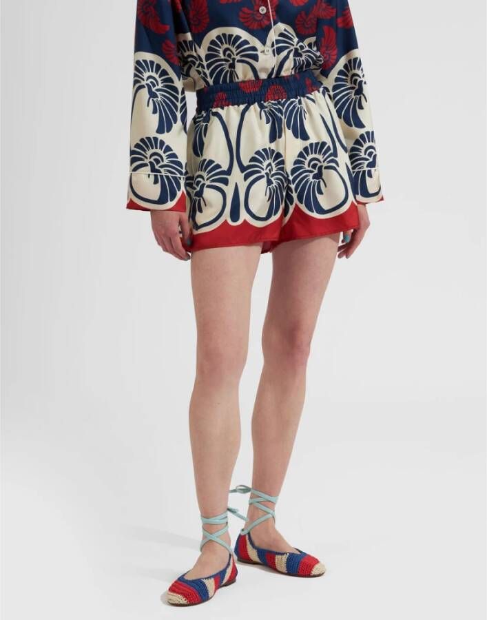 La DoubleJ Palmetto Zijden Shorts Meerkleurig Dames