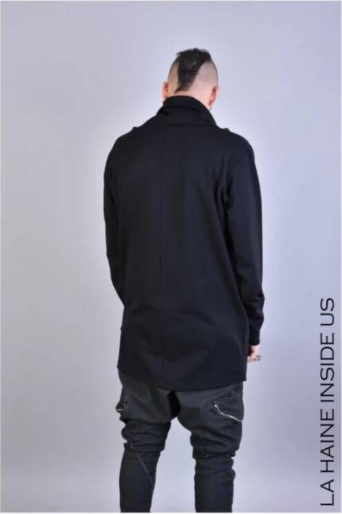 La Haine Inside Us Stijlvolle Oversized Trui met Decoratieve Stiksels Black Heren