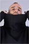 La Haine Inside Us Stijlvolle Oversized Trui met Decoratieve Stiksels Black Heren - Thumbnail 3