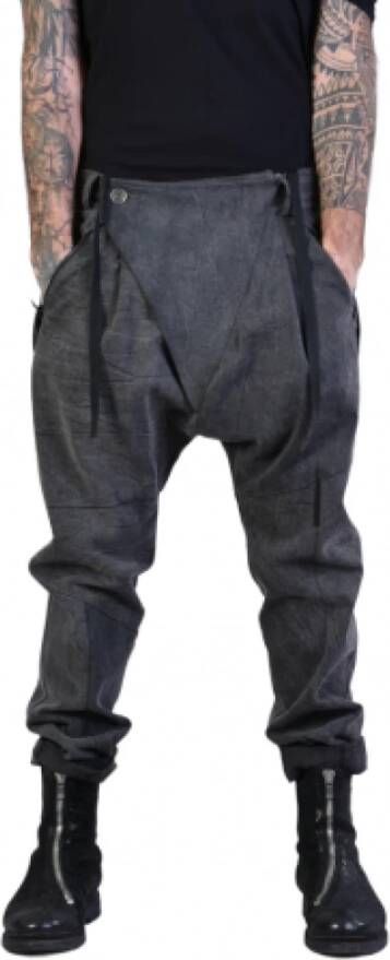 La Haine Inside Us Gewassen grijze flap ritsbroek Grijs Heren