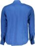 LA MARTINA Blauw Overhemd met Lange Mouwen en Franse Kraag Blue Heren - Thumbnail 2