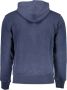 LA MARTINA Blauwe Katoenen Sweater met Capuchon en Rits Blauw Heren - Thumbnail 2