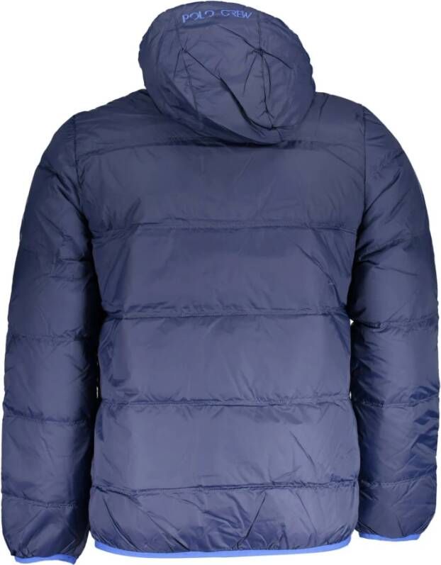 LA MARTINA Blauwe Polyamide Jas met Afneembare Capuchon Blauw Heren