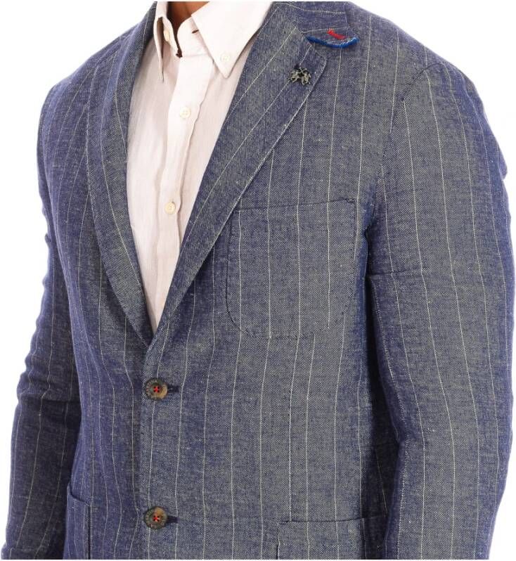 LA MARTINA Formal Blazers Blauw Heren