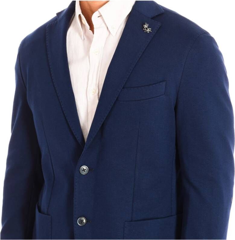 LA MARTINA Formal Blazers Blauw Heren