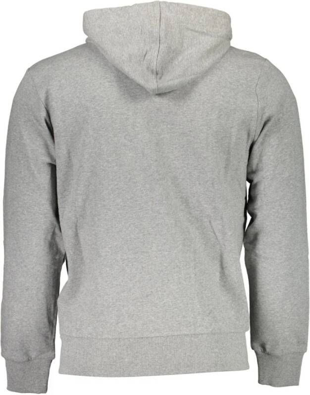 LA MARTINA Grijze Katoenen Sweater met Capuchon en Rits Grijs Heren