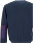 LA MARTINA Geborduurd Logo Crew Neck Sweater Blue Heren - Thumbnail 2