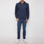 LA MARTINA Blauwe Katoenen Sweater met Capuchon en Rits Blauw Heren - Thumbnail 4