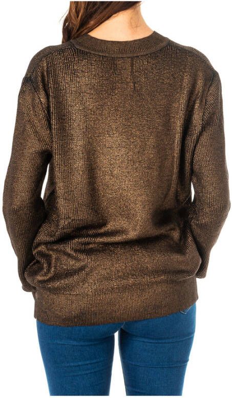 LA MARTINA V-hals gebreide kleding Bruin Dames