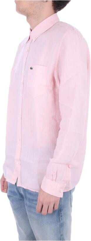 Lacoste Casual overhemd Roze Heren