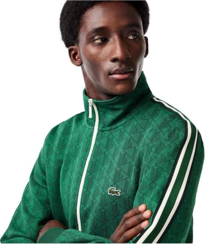 Lacoste Heren Zip-Up Sweatshirt Paris Sh1368 Green Heren