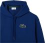 Lacoste Blauwe Trui met Capuchon en Geborduurde Krokodil Blauw Heren - Thumbnail 4