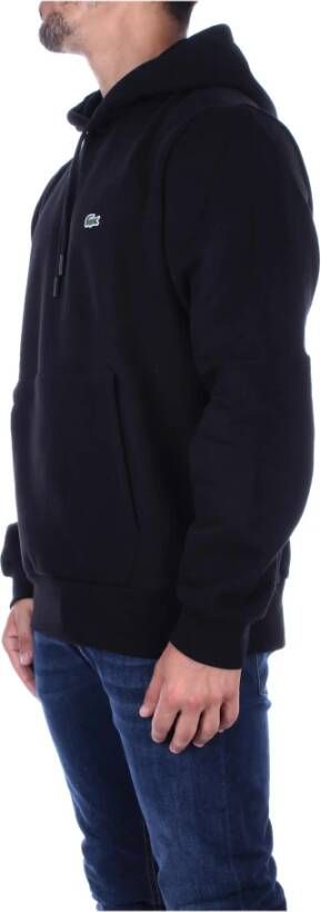Lacoste Zwarte Hoodie Stijlvol en Comfortabel Zwart Heren