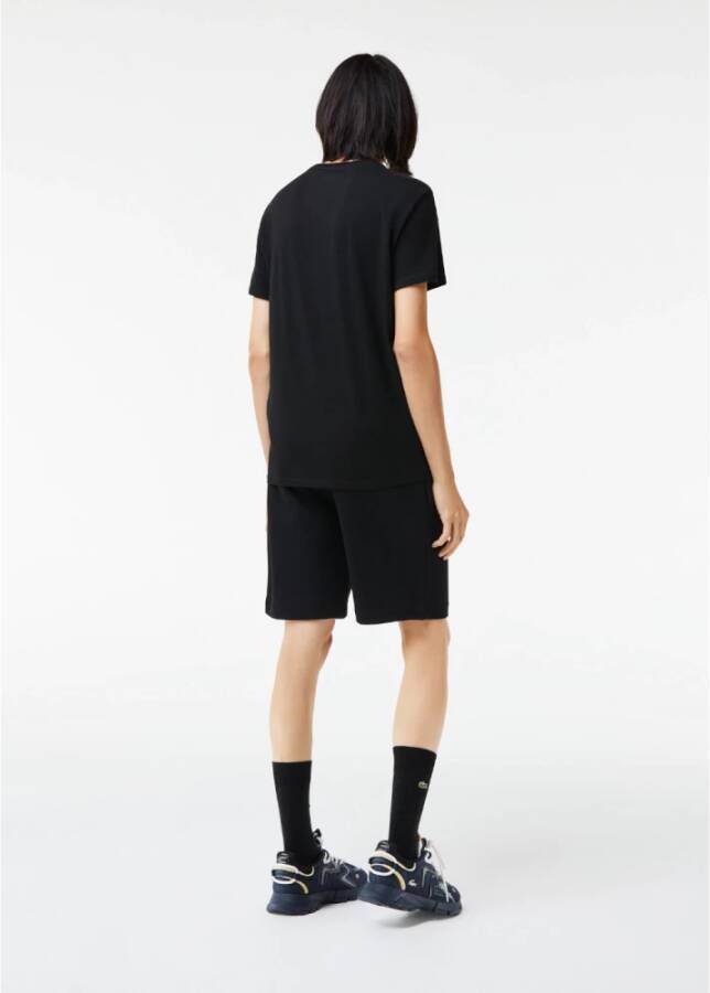 Lacoste Iconisch Minimalistisch Zwart T-Shirt Zwart Heren