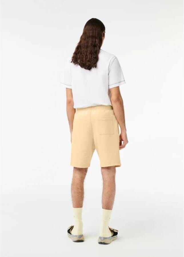 Lacoste Logo Fleece Shorts Yellow Heren