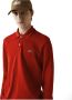 Lacoste Klassieke polo met lange mouwen in levendig rood Red Heren - Thumbnail 2
