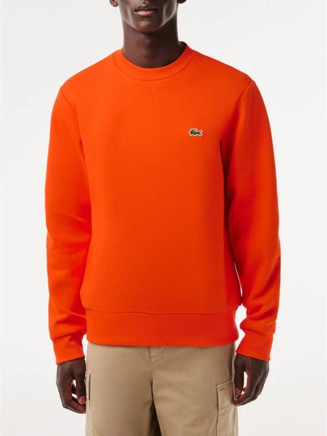 Lacoste Oranje Casual Sweater voor Heren Rood Heren