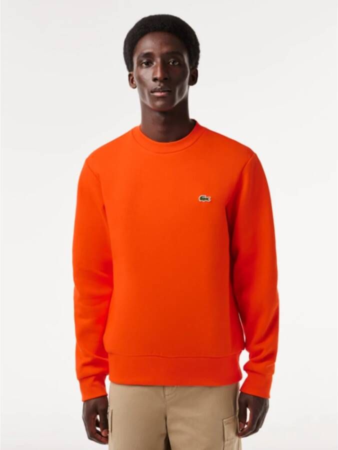 Lacoste Oranje Logo Sweatshirt Oranje Heren
