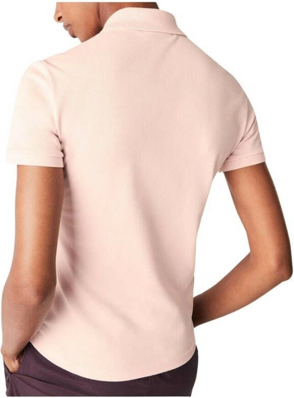 Lacoste Slim Fit Stretch Katoenen Polo Shirt Roze Dames