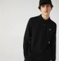 LACOSTE Heren Polo's & T-shirts 1hp2 Men Long Sleeved Best Polo Zwart - Thumbnail 11