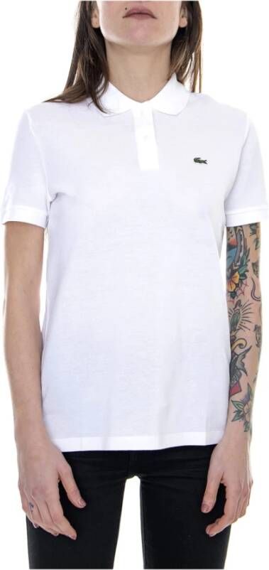 Lacoste Polo Shirt Witte Vrouw met Logo Wit Dames