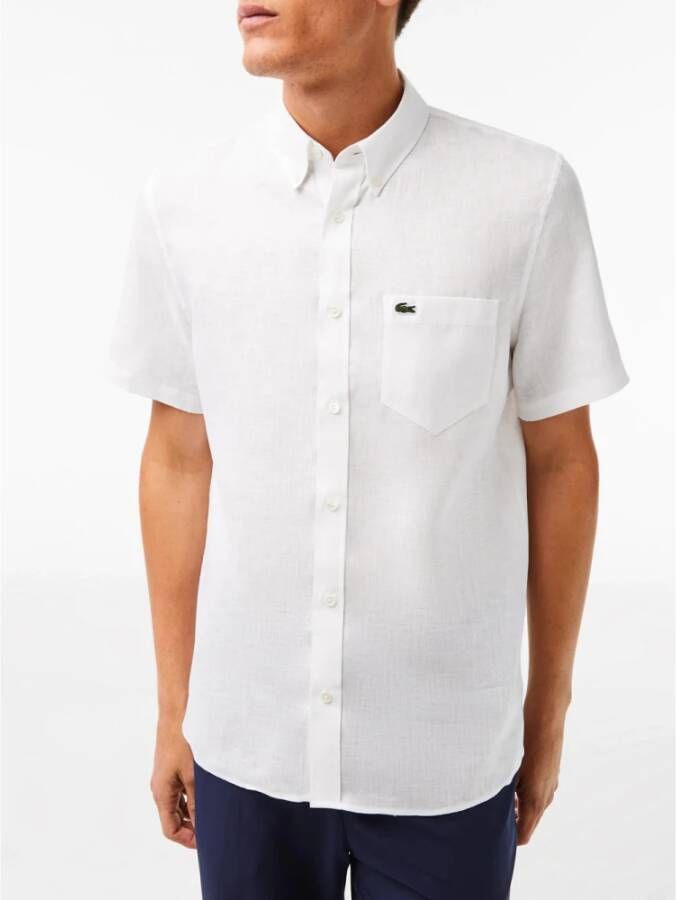 Lacoste Short Sleeve Shirts Wit Heren