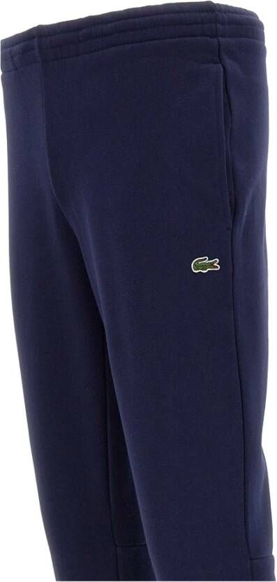 Lacoste Navy Blauwe Katoenen Joggers Blauw Heren