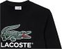 Lacoste Gestructureerde katoenen sweatshirt met geborduurde krokodil Black Heren - Thumbnail 2