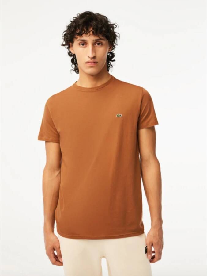 Lacoste T-Shirts Bruin Heren