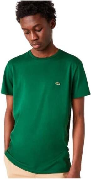 Lacoste T-Shirts Groen Heren
