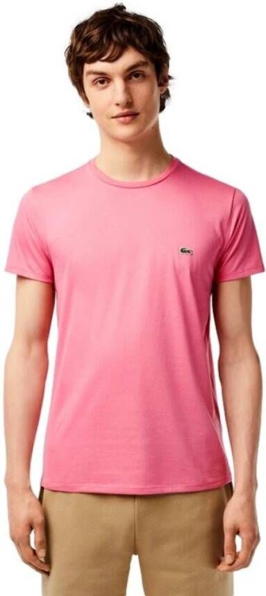 Lacoste T-Shirts Roze Heren
