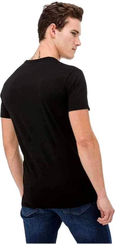 Lacoste Heren V-Hals T-Shirt Stijl Th2036 Zwart Heren