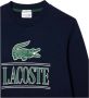 Lacoste Vintage 3D Print Unisex Sweatshirt Blauw Heren - Thumbnail 2