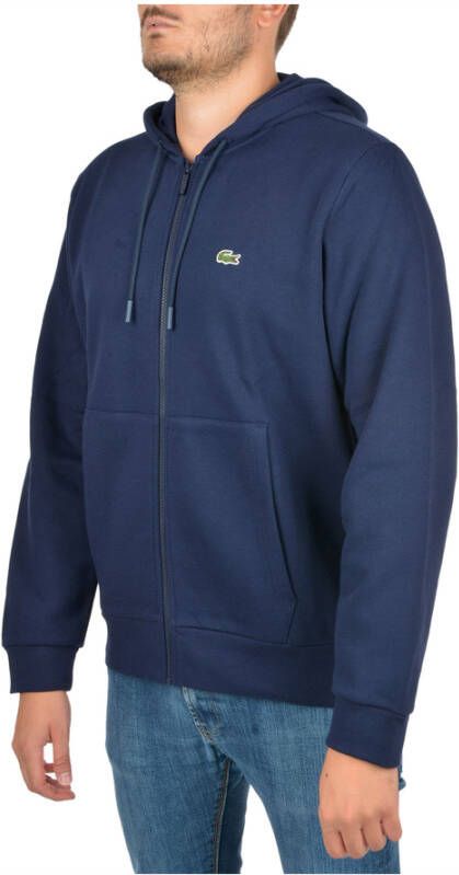 Lacoste Sweater met rits Blauw Heren