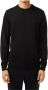 Lacoste Merino Wol Ronde Hals Trui Zwart Heren - Thumbnail 2