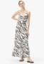 Lala Berlin Zebra Golf Maxi Jurk White Dames - Thumbnail 2