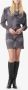 Lala Berlin Heritage Star Zwart Bodycon Jurk Meerkleurig Dames - Thumbnail 2