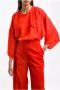 Lanvin Poppy Red Ronde Hals Blouses Rood Dames - Thumbnail 2