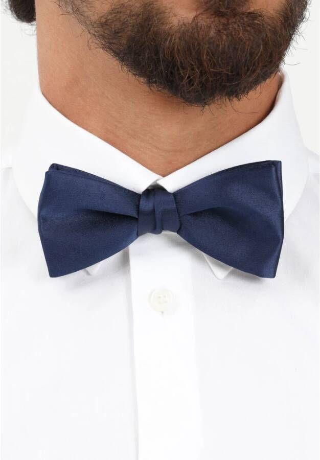 Lanvin Blauwe Zijden Strik voor Heren Blauw Heren