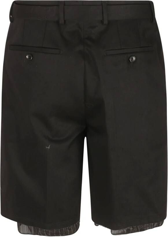 Lanvin Zwarte op maat gemaakte shorts Zwart Heren