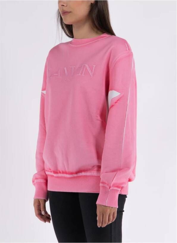 Lanvin Geborduurde Paris Sweater Pink Dames