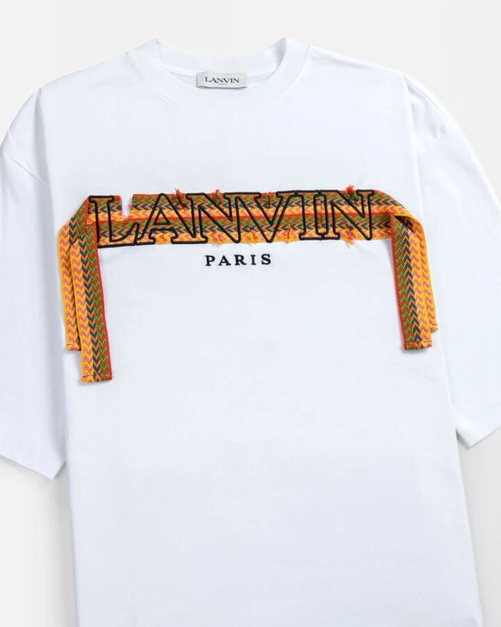 Lanvin Curbe Lace T-Shirt Wit Heren