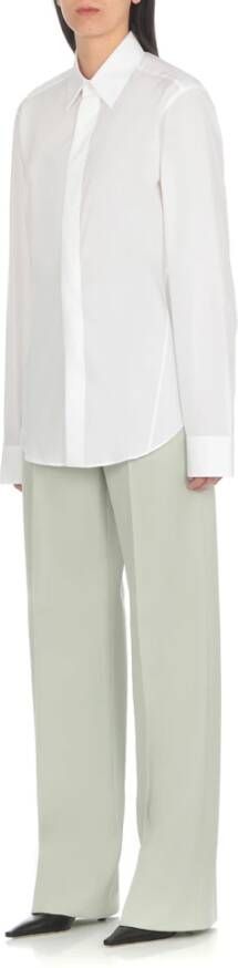 Lanvin Elegante Groene Wollen Broek Groen Dames